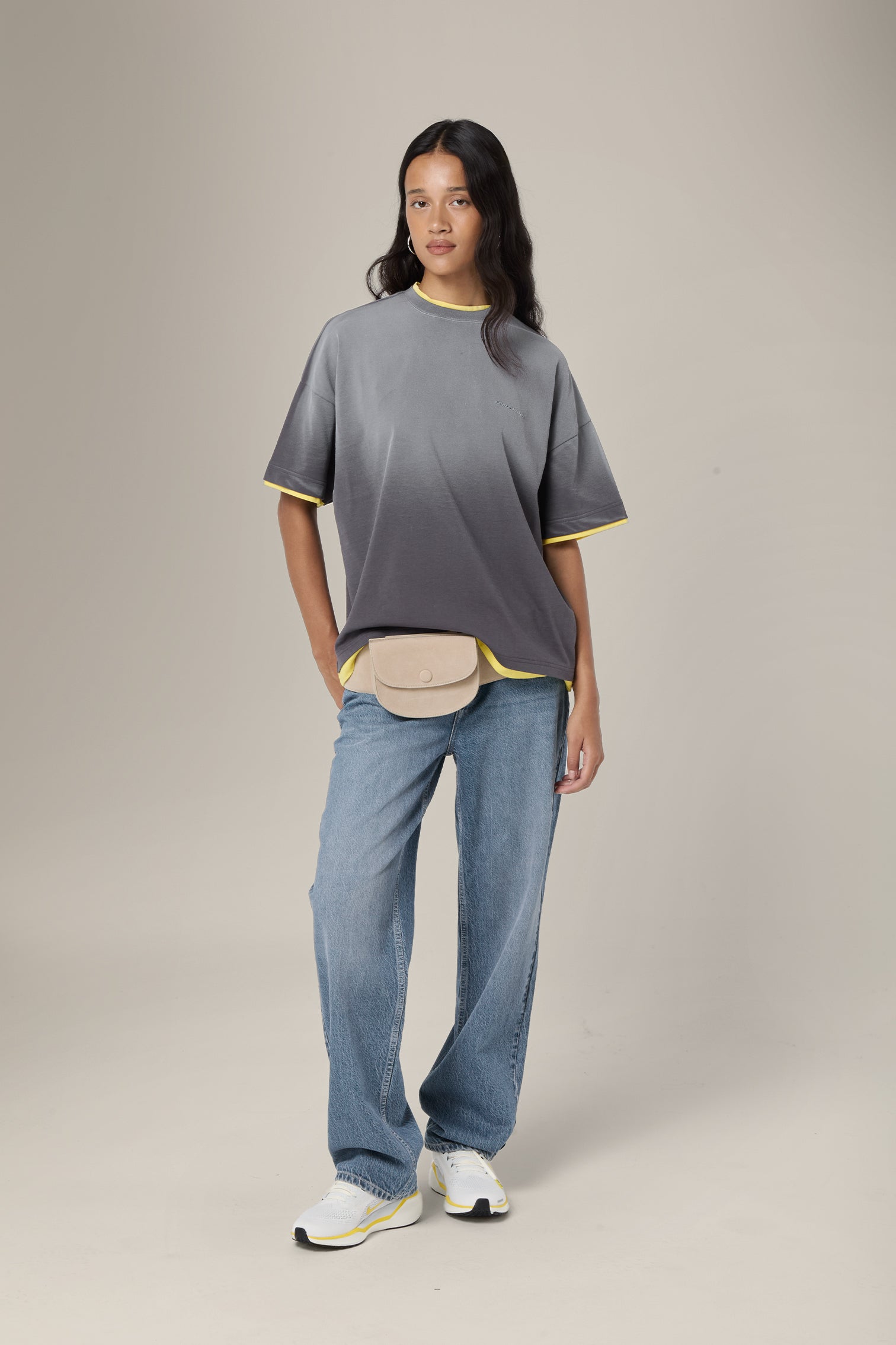 Alban Oversized Tee in Washed Charcoal